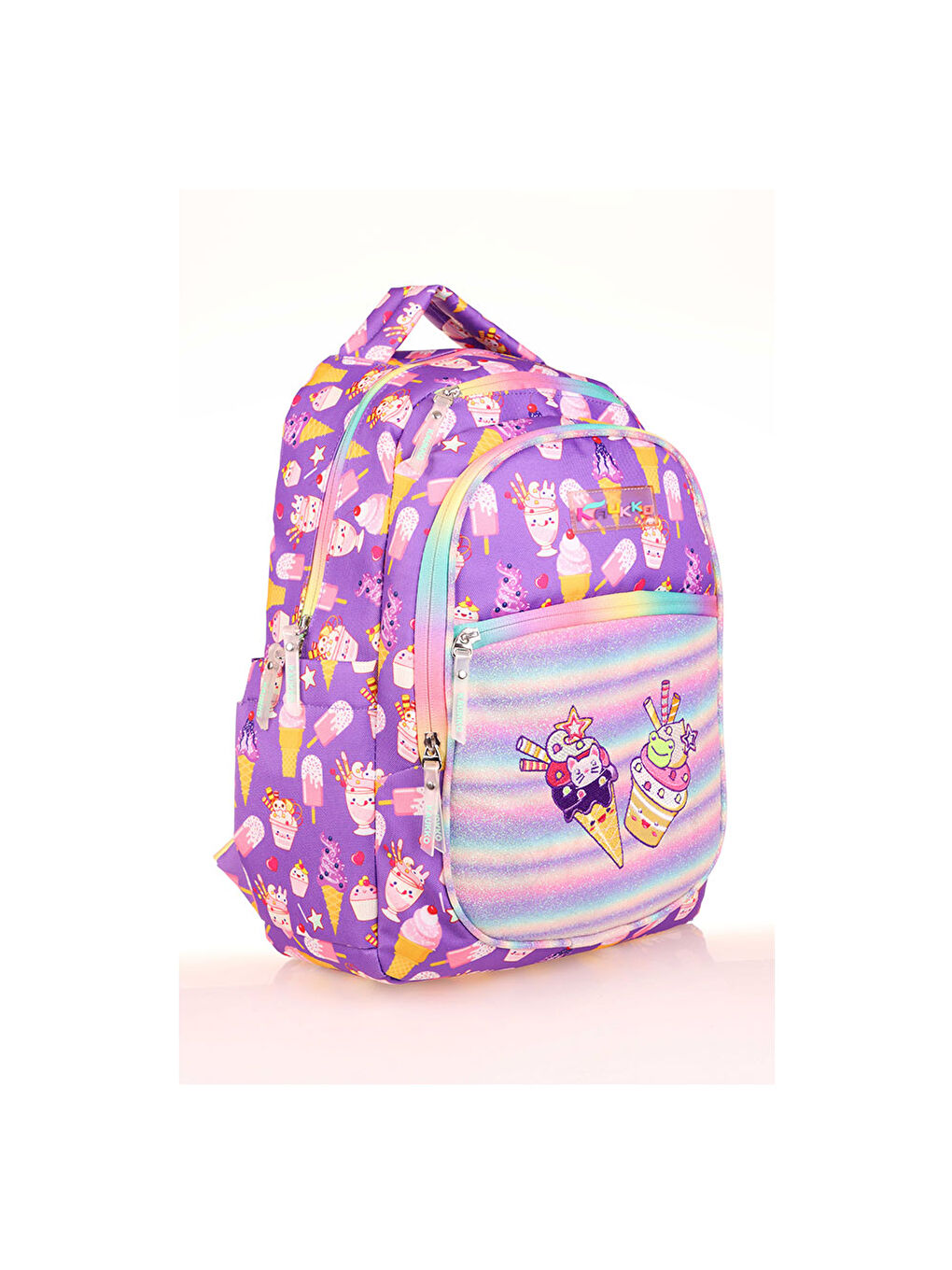 Renksiz Kids Sırt Çantası Simli-Nakişli ice Cream L5141-2