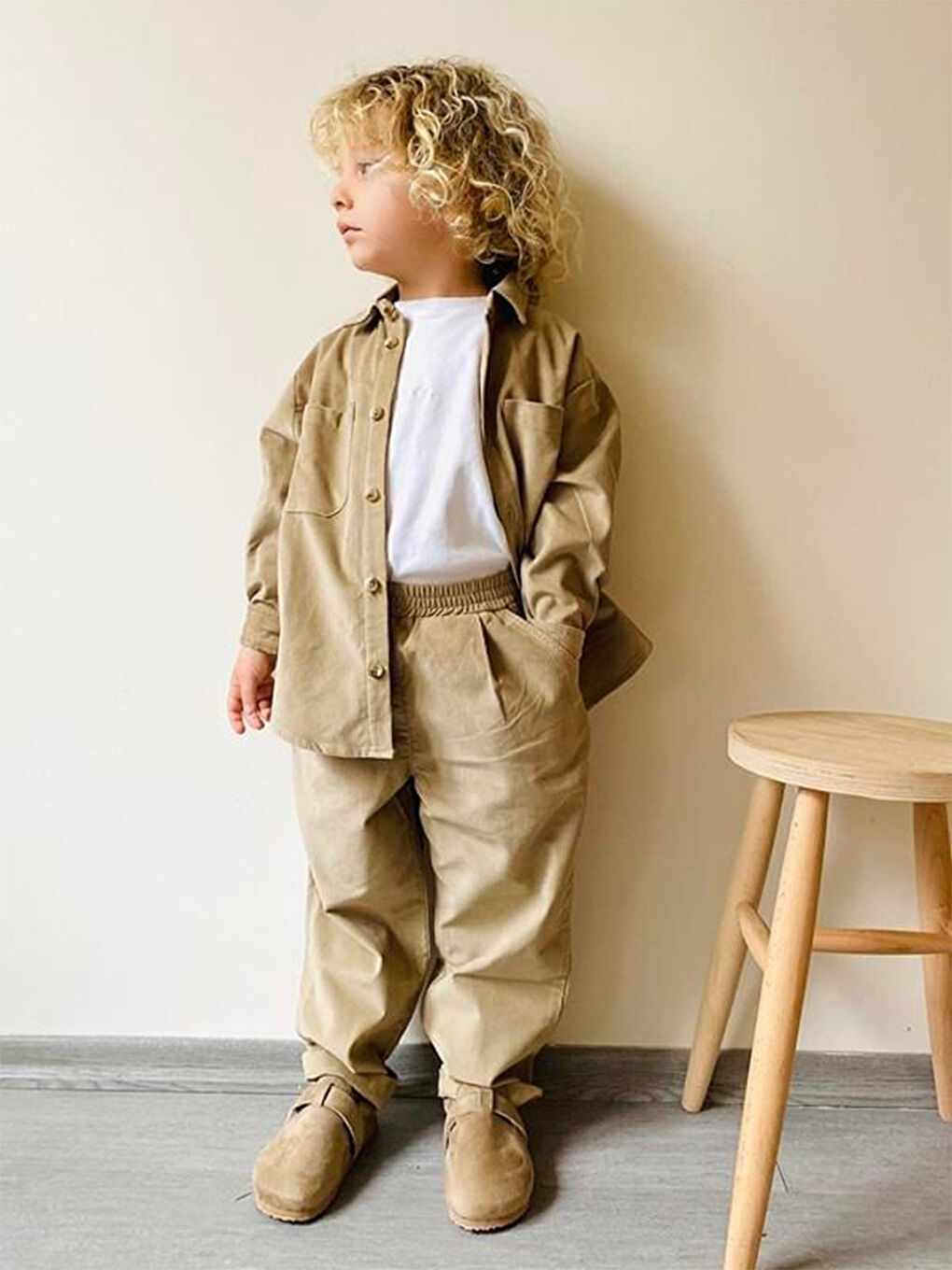 Kahverengi Fitilli Kadife Erkek Çocuk Pantolon