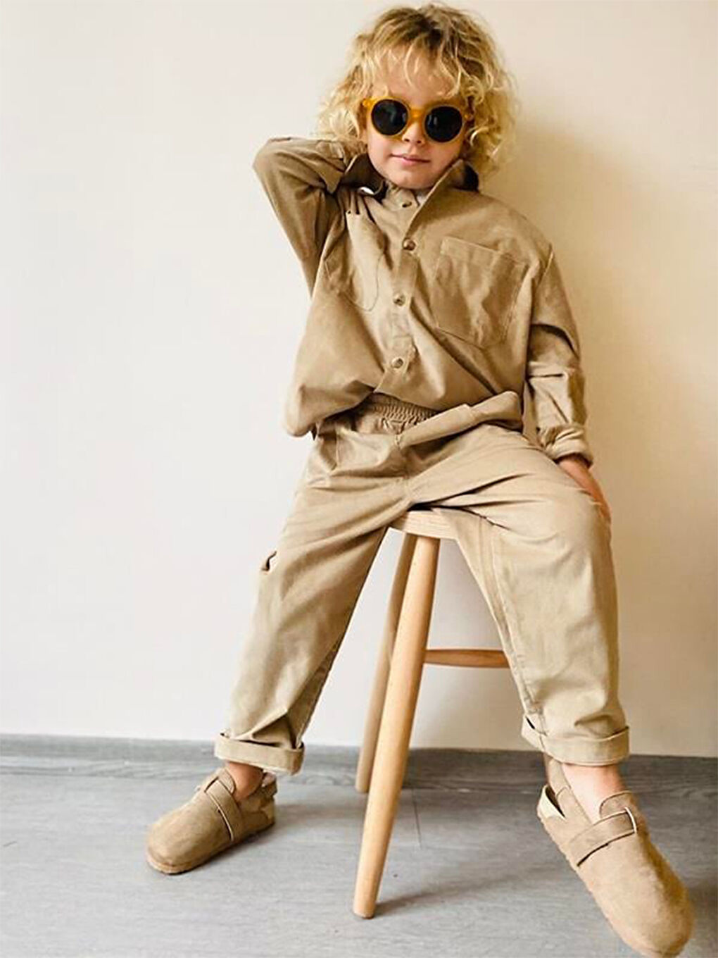 Kahverengi Fitilli Kadife Erkek Çocuk Pantolon-2