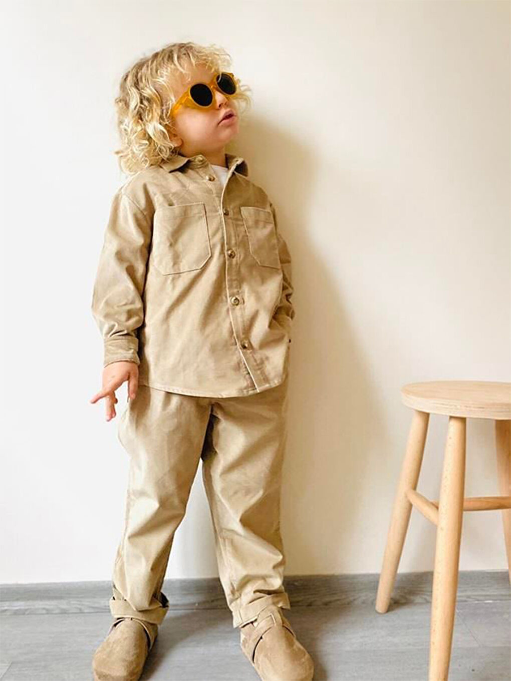 Kahverengi Fitilli Kadife Erkek Çocuk Pantolon-3