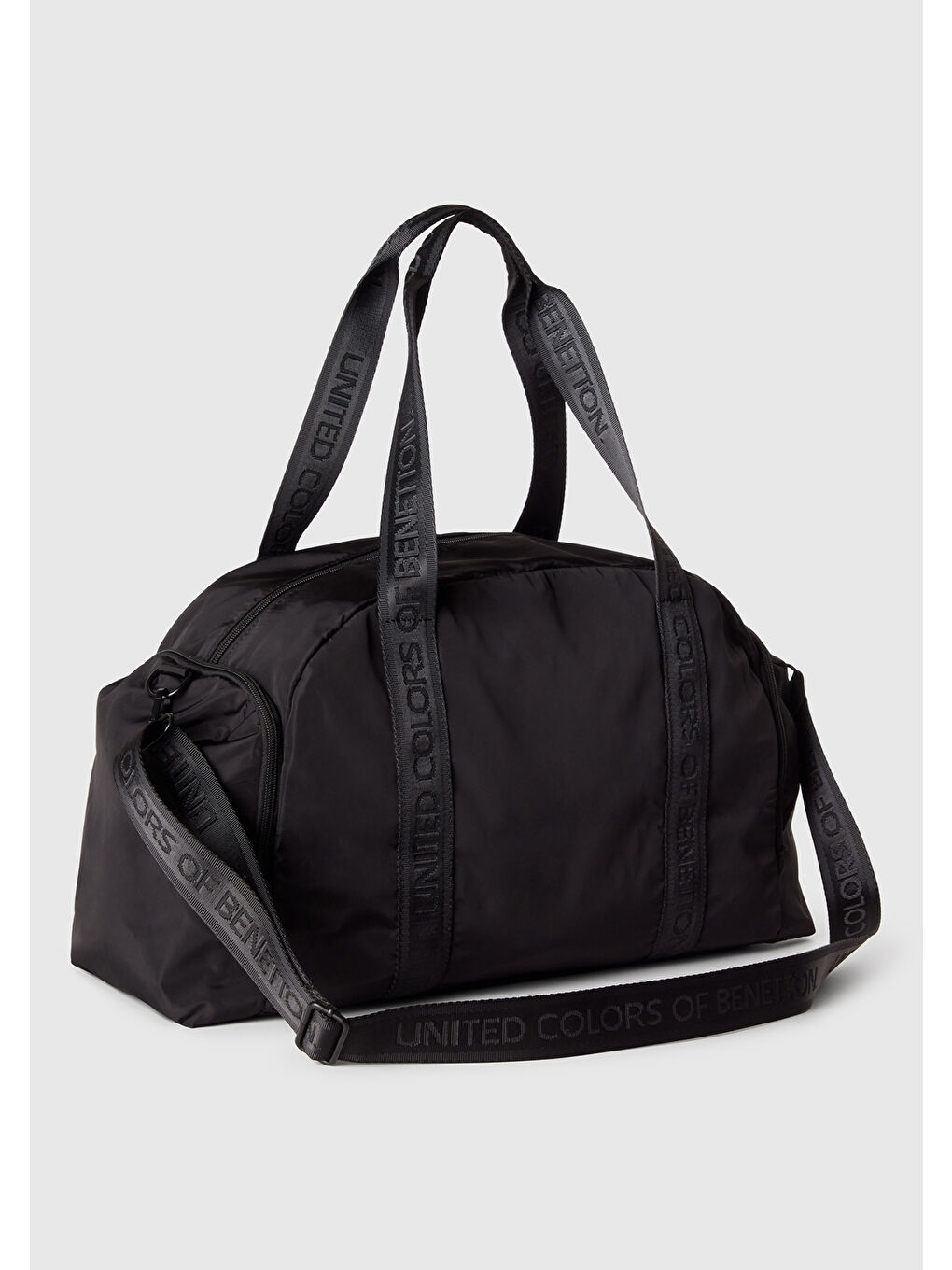 Kadın Siyah Logo Baskılı Ayarlanabilir Askılı Spor Çanta-1