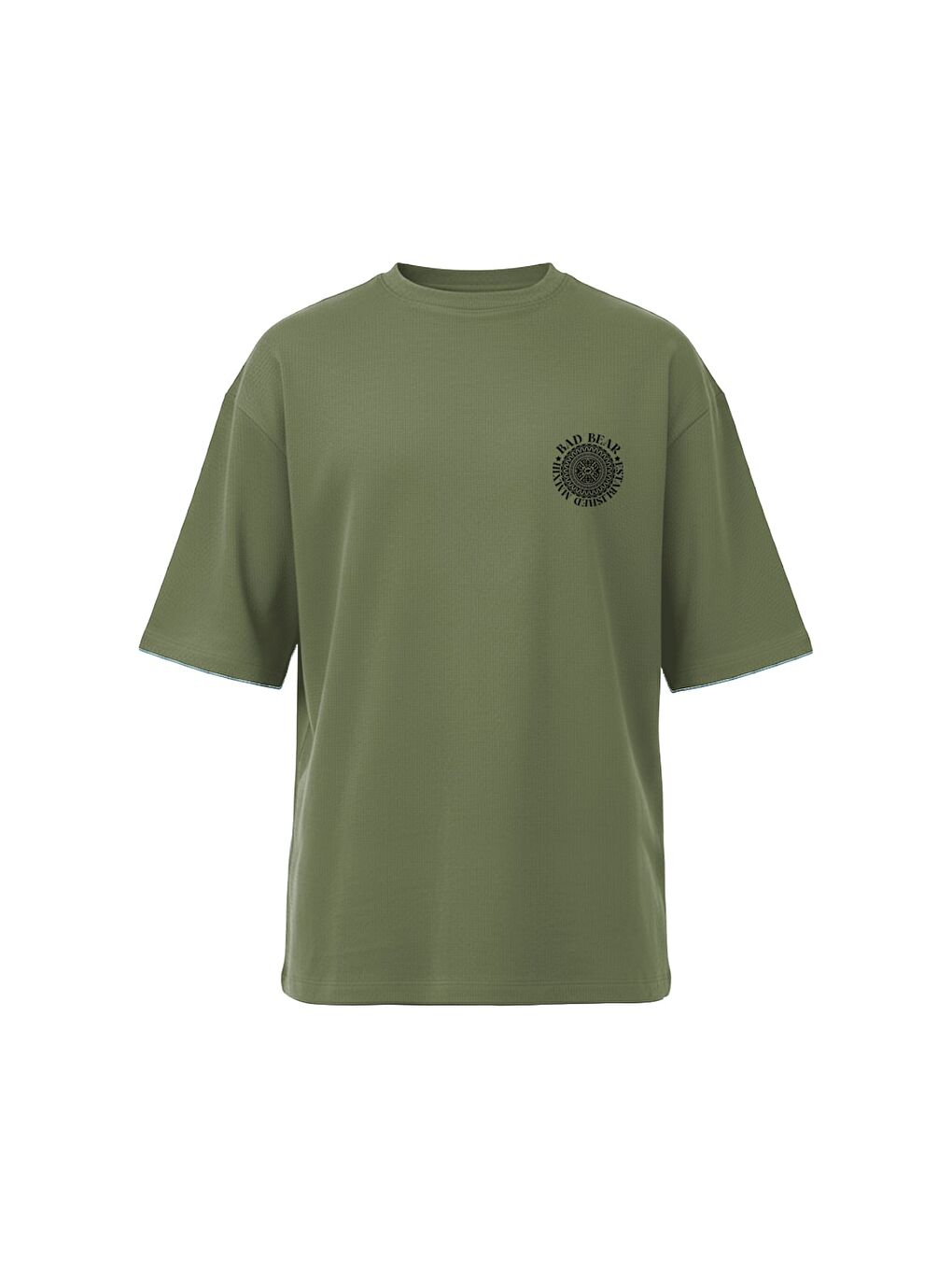 Mons Soluk Yeşil Erkek Baskılı Tişört-3