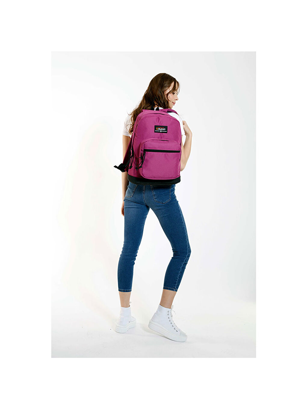 Renksiz Sport Sırt Çantası Mürdüm K1458-2