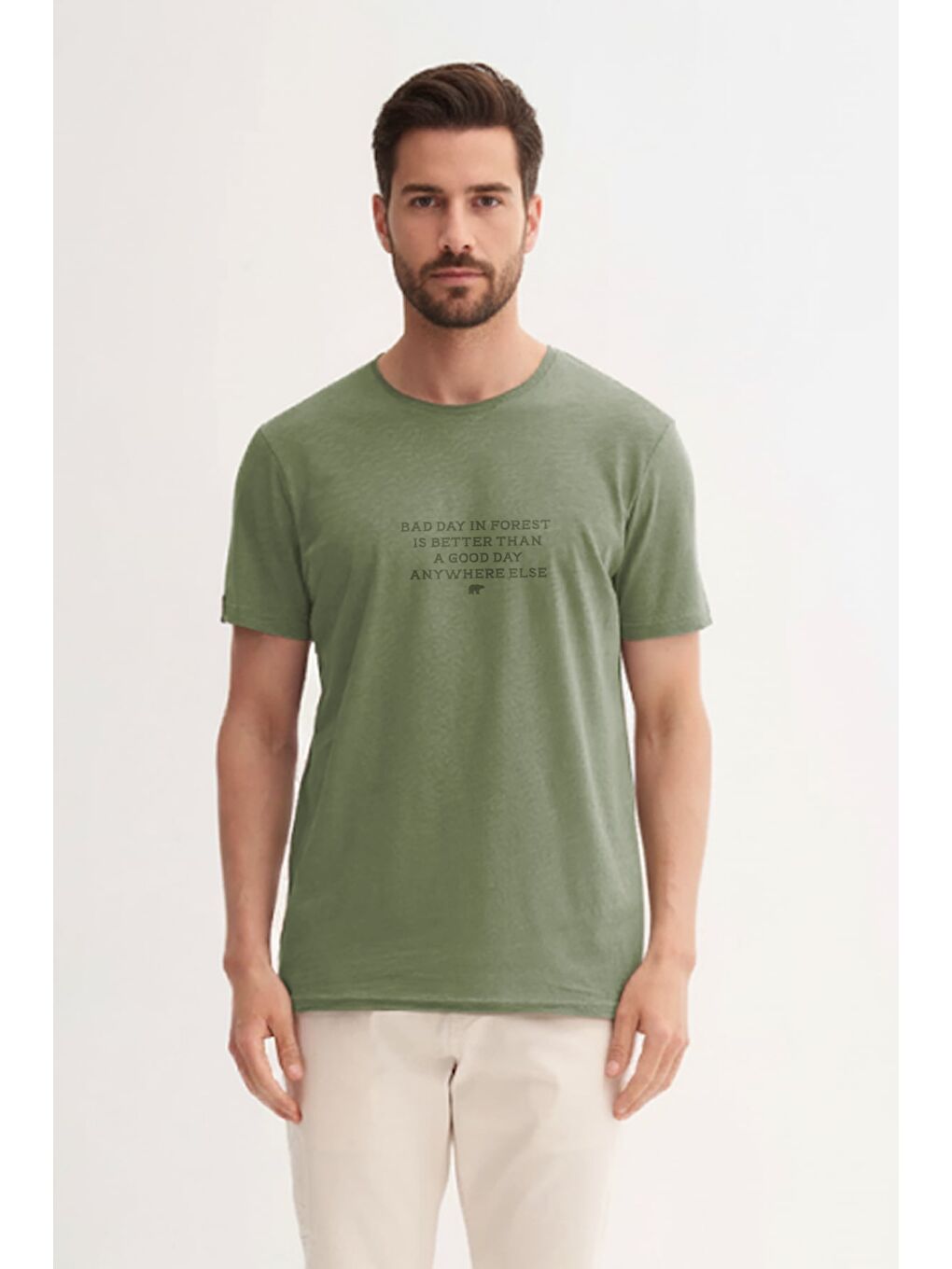 Bad Day Soluk Yeşil Erkek Baskılı Tişört