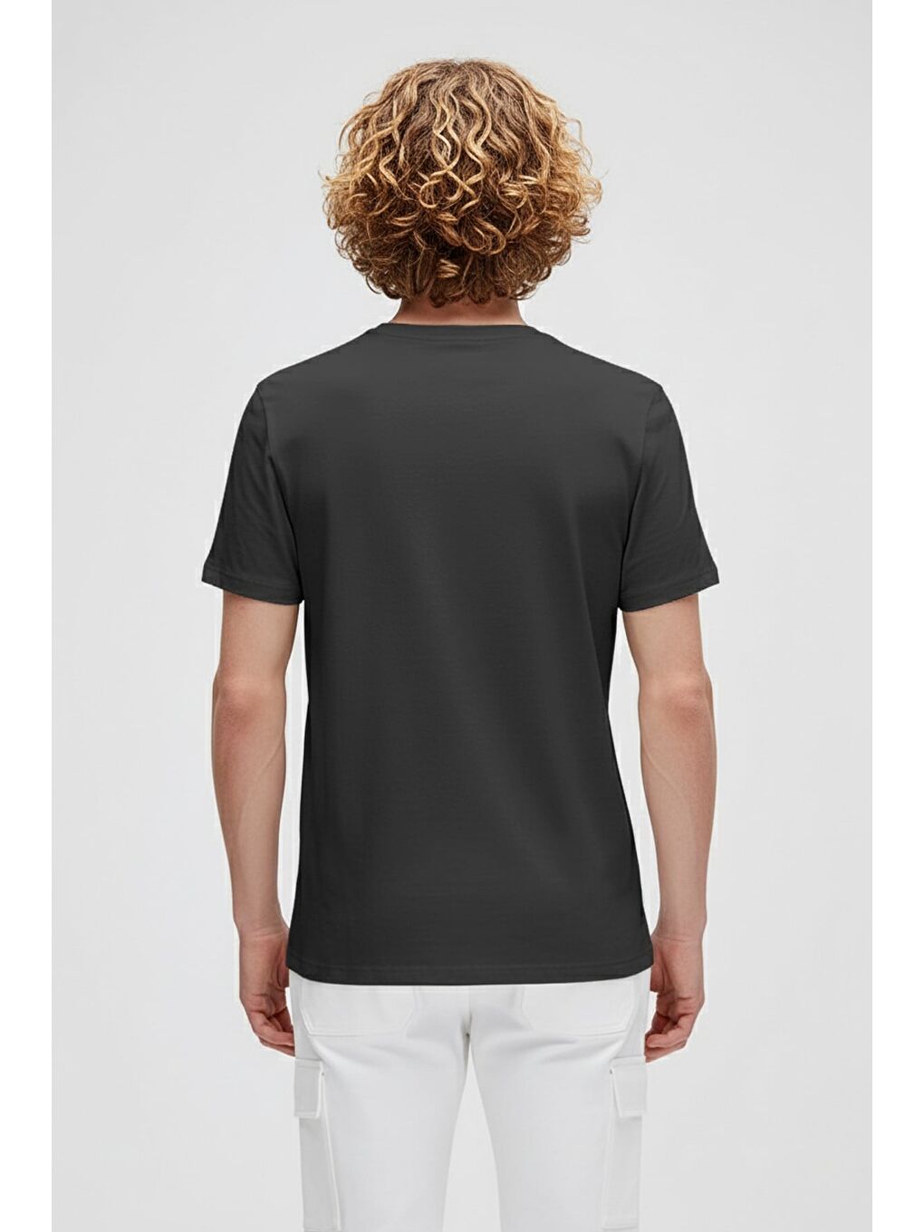 Wall Bear Antrasit Erkek Baskılı Tişört-2