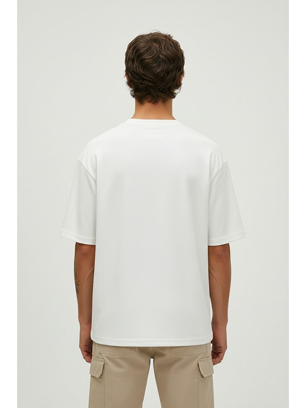 Mons Beyaz Erkek Baskılı Tişört-2