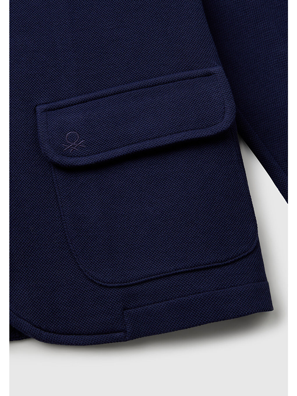 Erkek Çocuk Lacivert Logo İşlemeli Yama Cepli Blazer Ceket-2