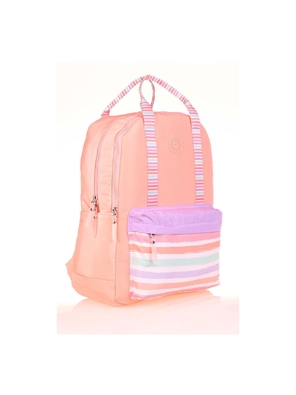 Renksiz Double Stripe Sırt Çantası Salmon K1766-1