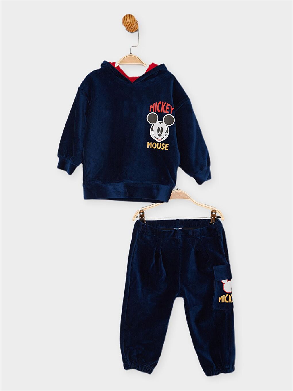 Lacivert Mickey Mouse Lisanslı Erkek Bebek 2'li Takım 21151