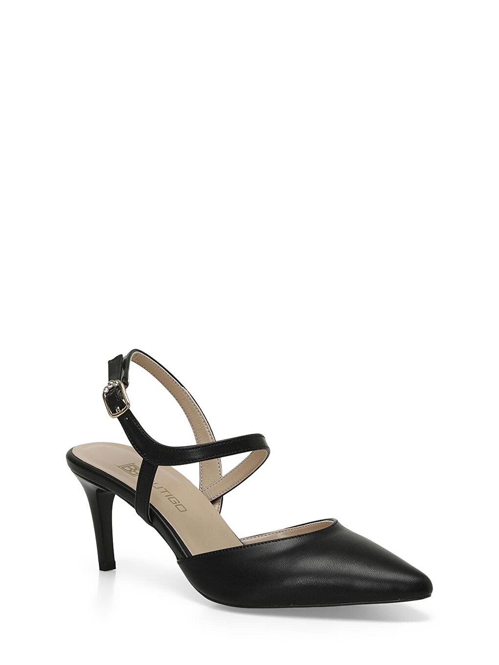 24S-041 4FX Siyah Kadın Topuklu Ayakkabı-1