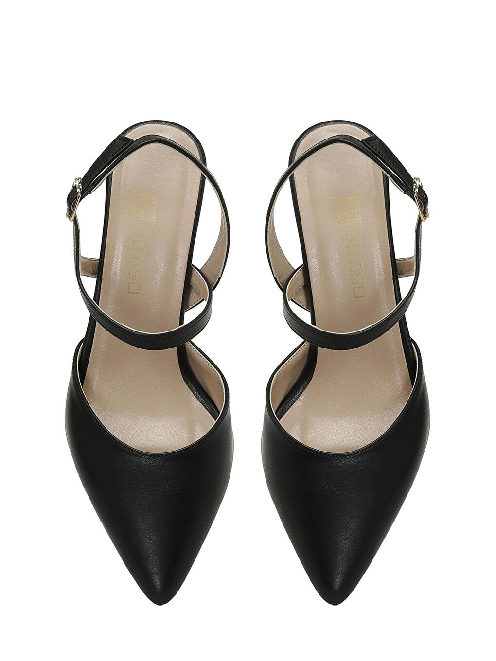 24S-041 4FX Siyah Kadın Topuklu Ayakkabı-3