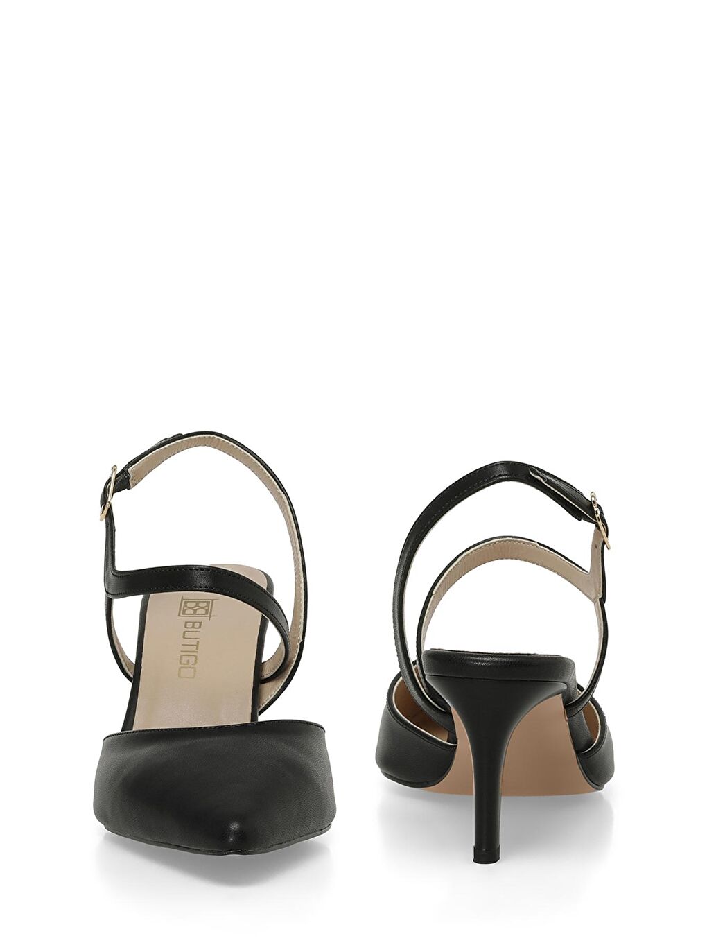 24S-041 4FX Siyah Kadın Topuklu Ayakkabı-4