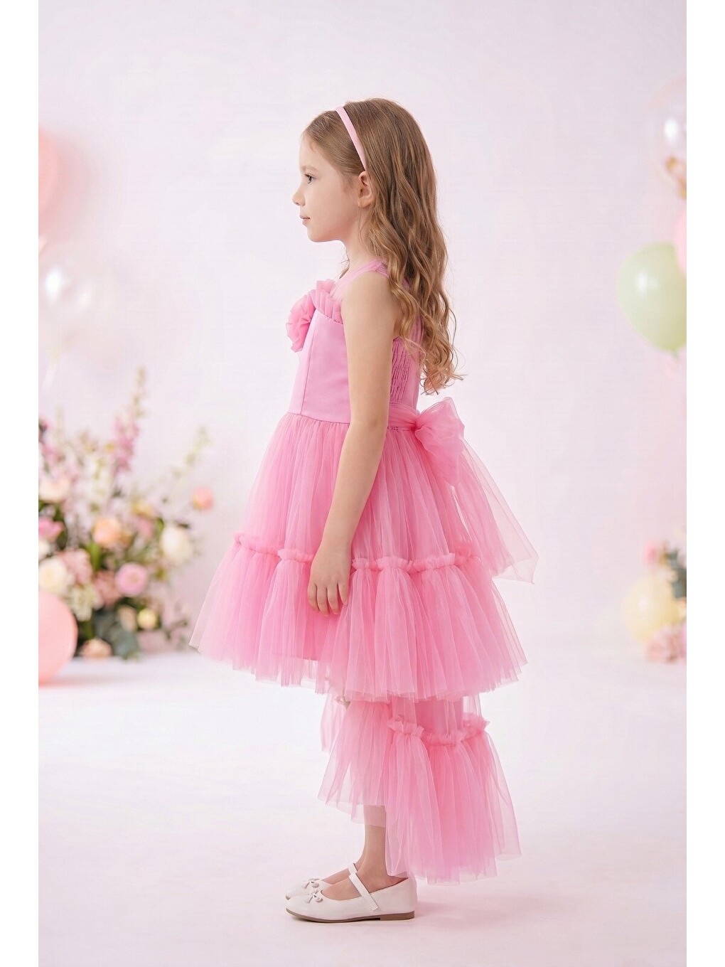 Pembe Kız Çocuk Abiye-1