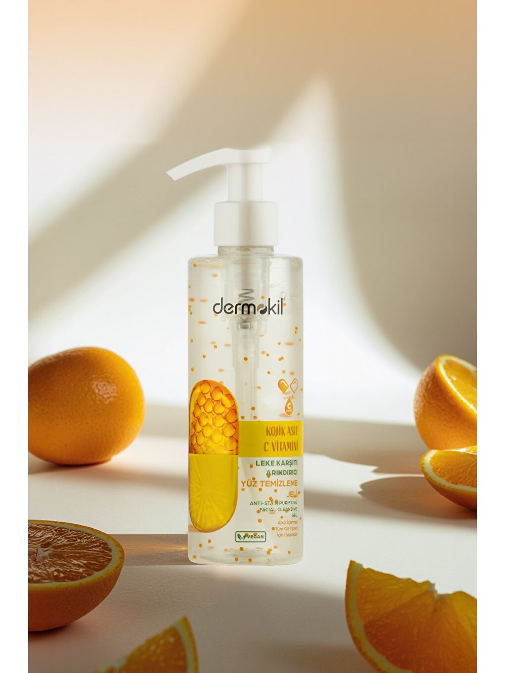 Kojik Asit C Vitamini Leke Karşıtı Arındırıcı Yüz Temizleme Jeli 200 ml-2