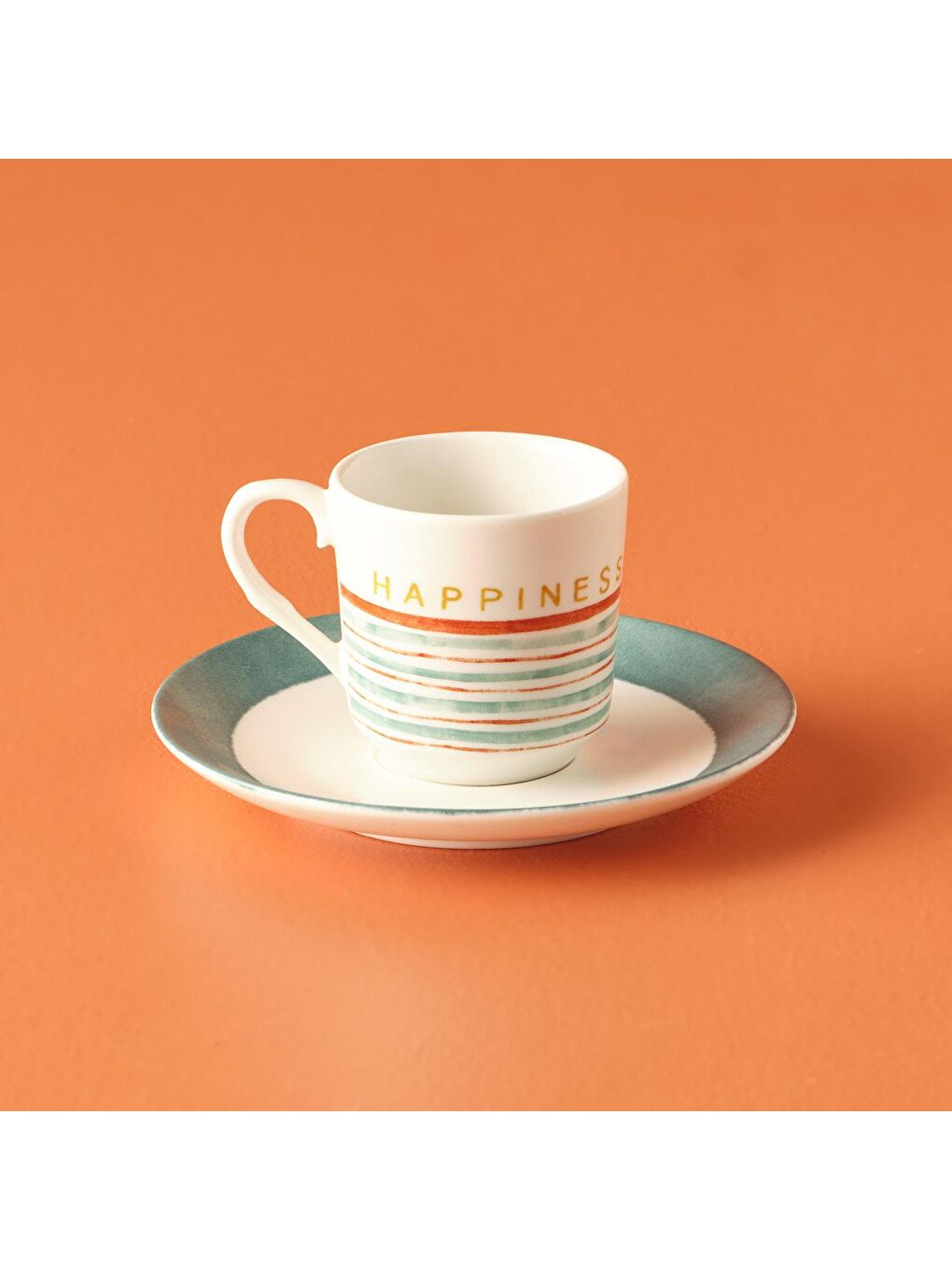 Serenity Porselen 2'li Kahve Fincanı Mavi-1