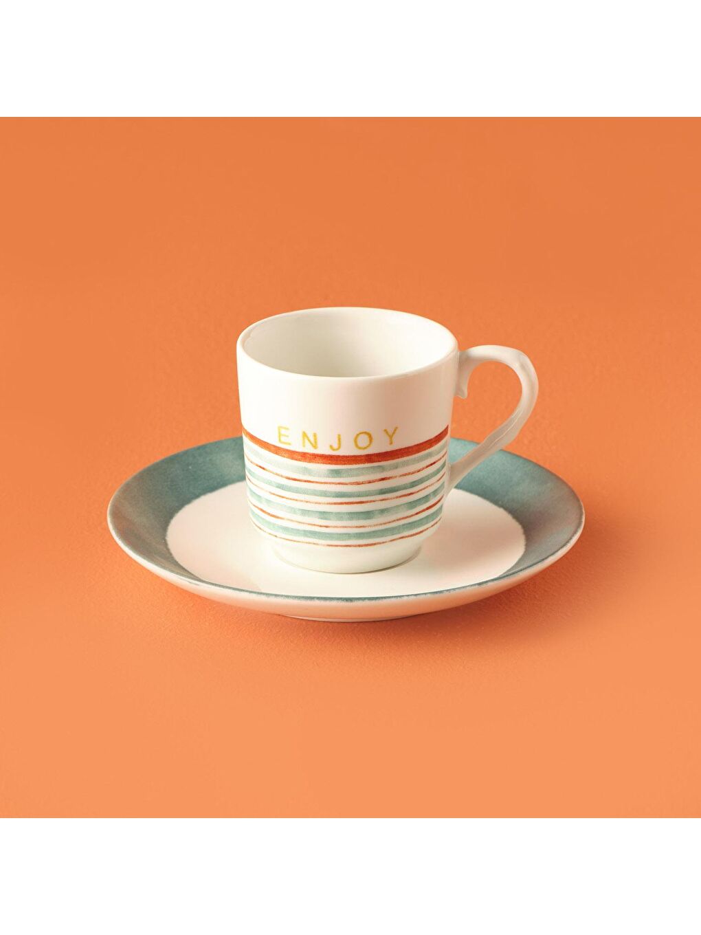 Serenity Porselen 2'li Kahve Fincanı Mavi-2