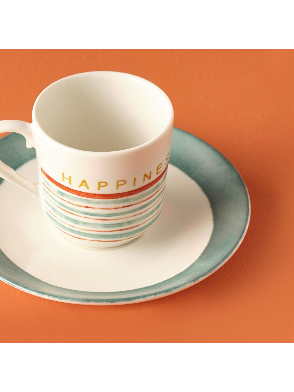 Serenity Porselen 2'li Kahve Fincanı Mavi-4