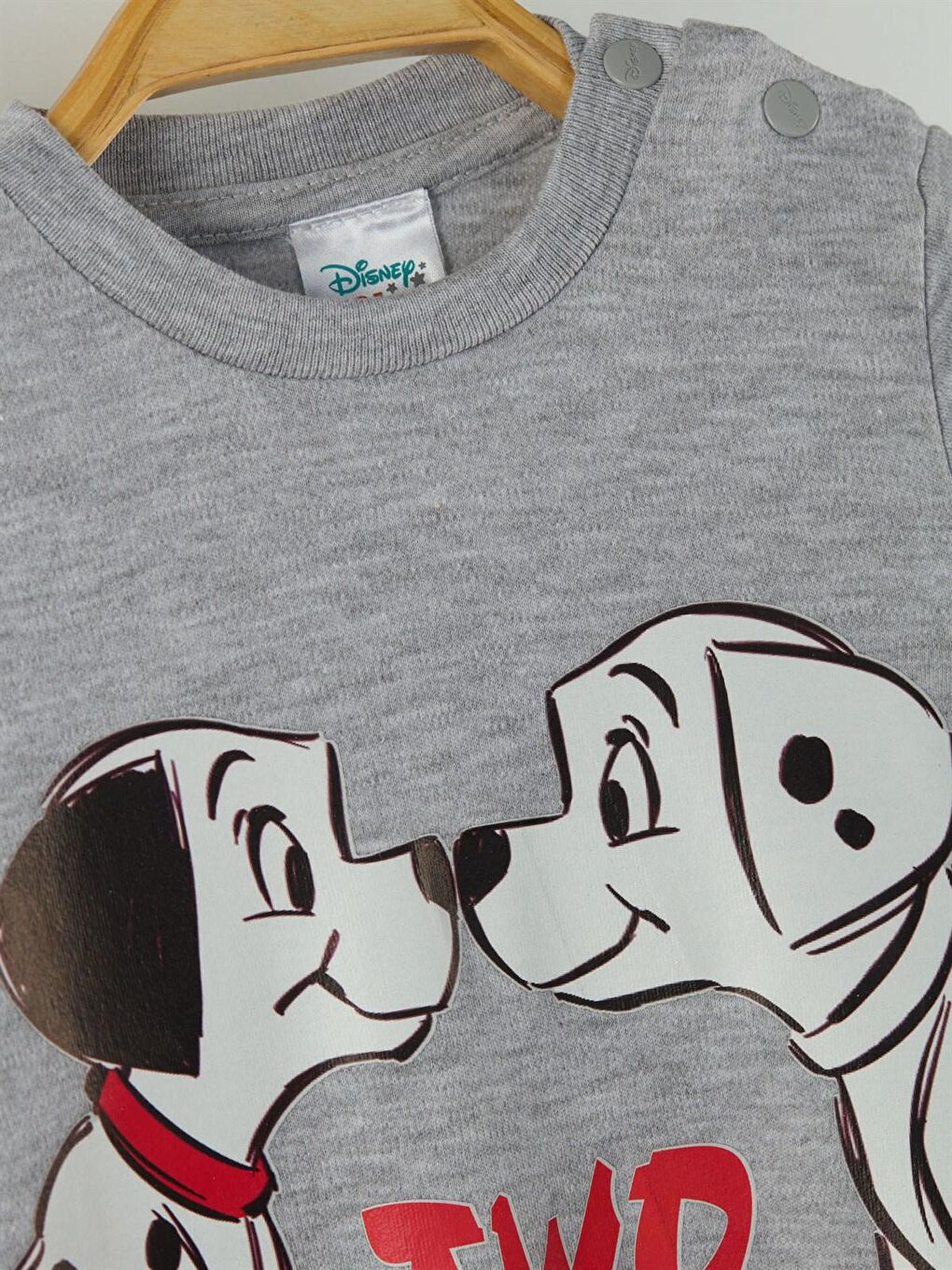 Beyaz 101 Dalmaçyalı Lisanslı Erkek Bebek 2'li Uzun Kol Body 20001-1