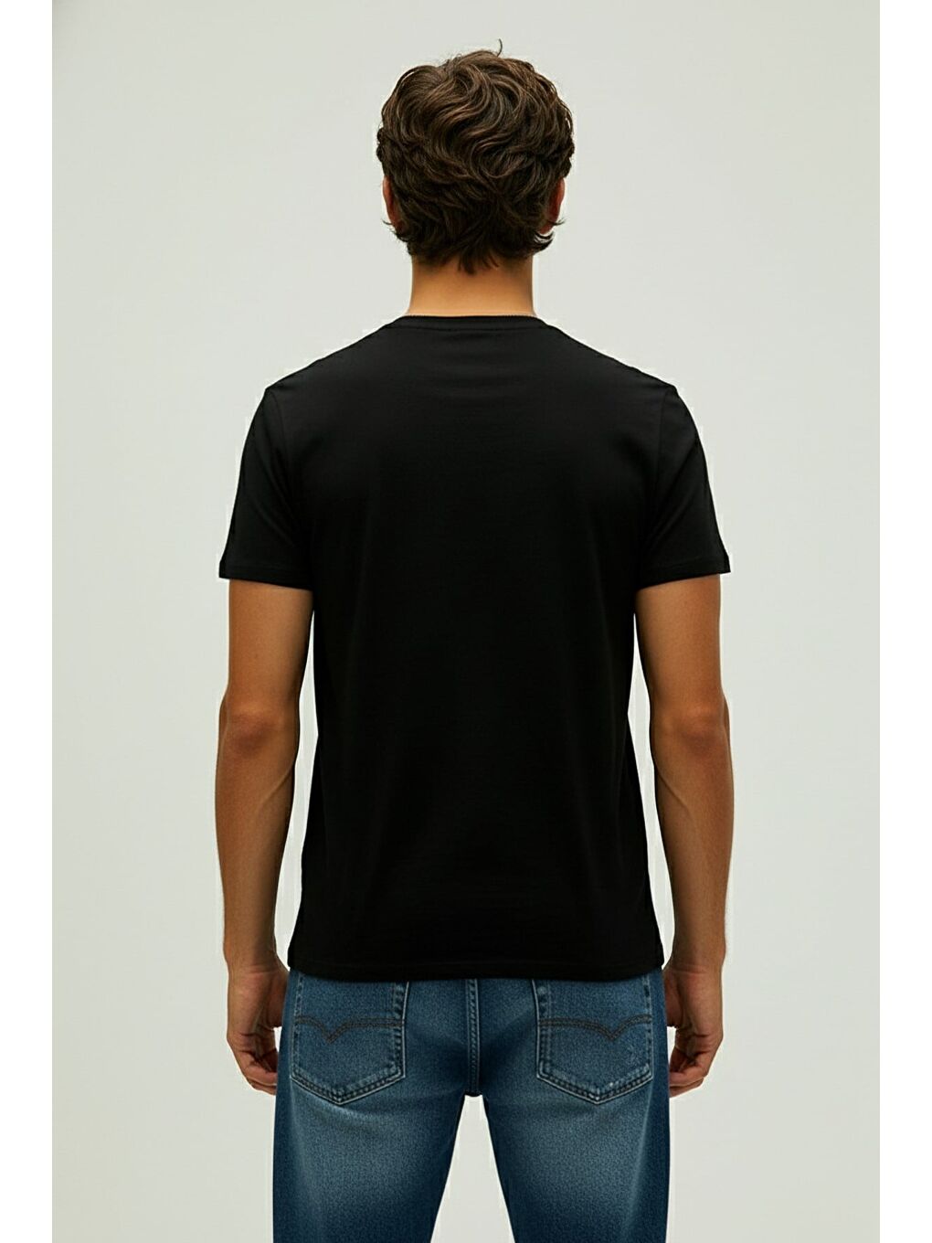 To Fıt Siyah Erkek Baskılı Tişört-2