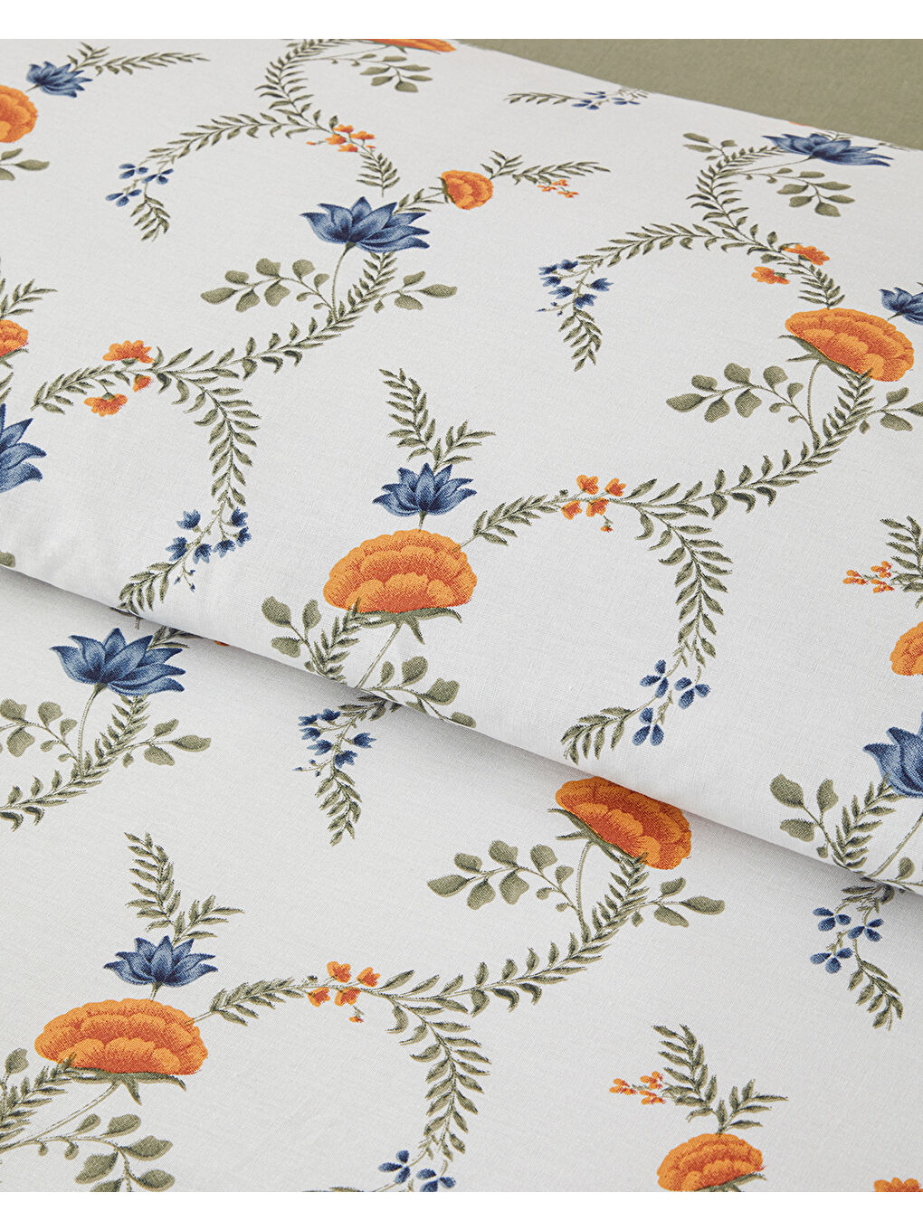 Lierre Pamuklu Ranforce Tek Kişilik Nevresim Takımı 160x220 cm Yeşil-3