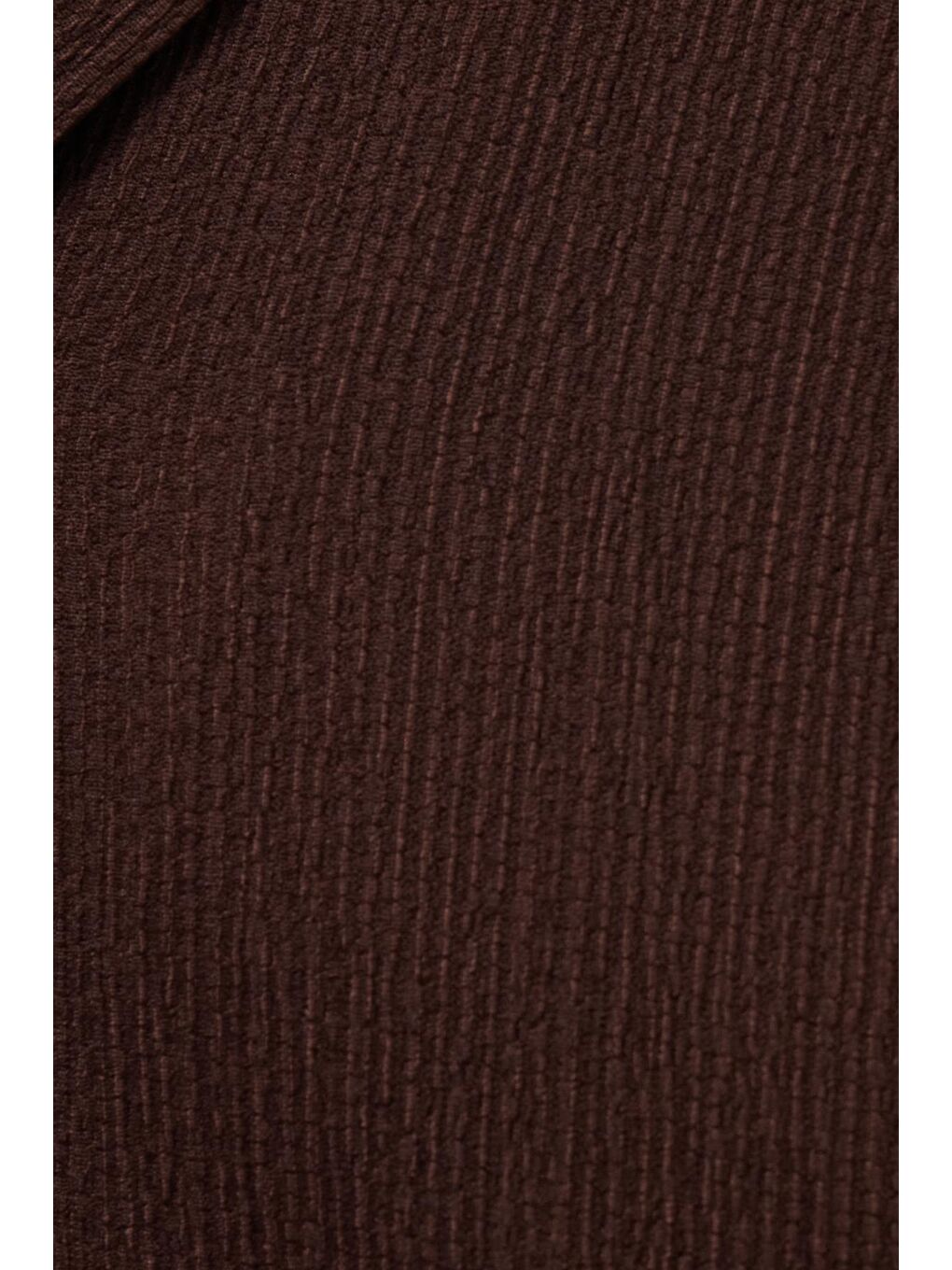 Erkek Standart Fit Kısa Kollu Beli Bağcıklı Apaş Yaka Kahverengi Gömlek Jogger Takım-5