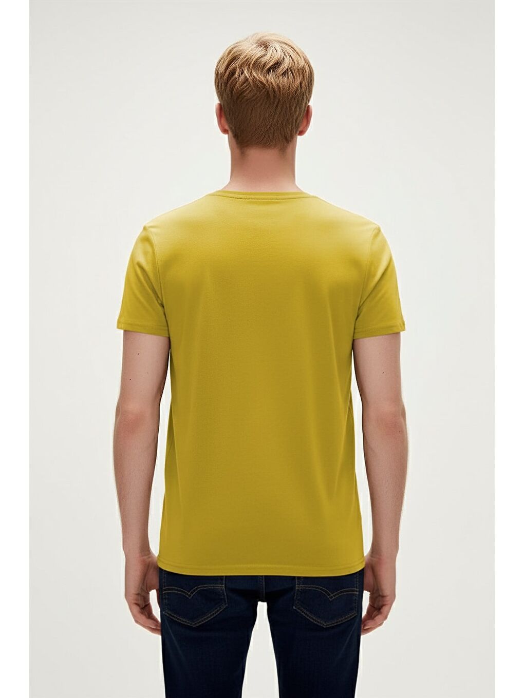 Wall Bear Sarı Erkek Baskılı Tişört-2