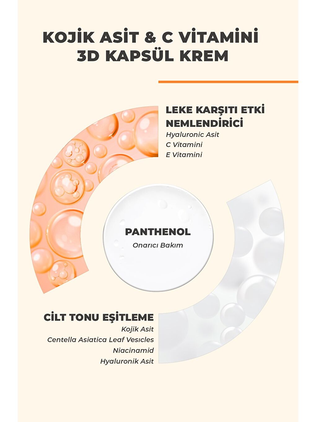 Kojik Asit C Vitamini Leke Karşıtı Canlandırıcı 3D Kapsül Krem 50 ml-1