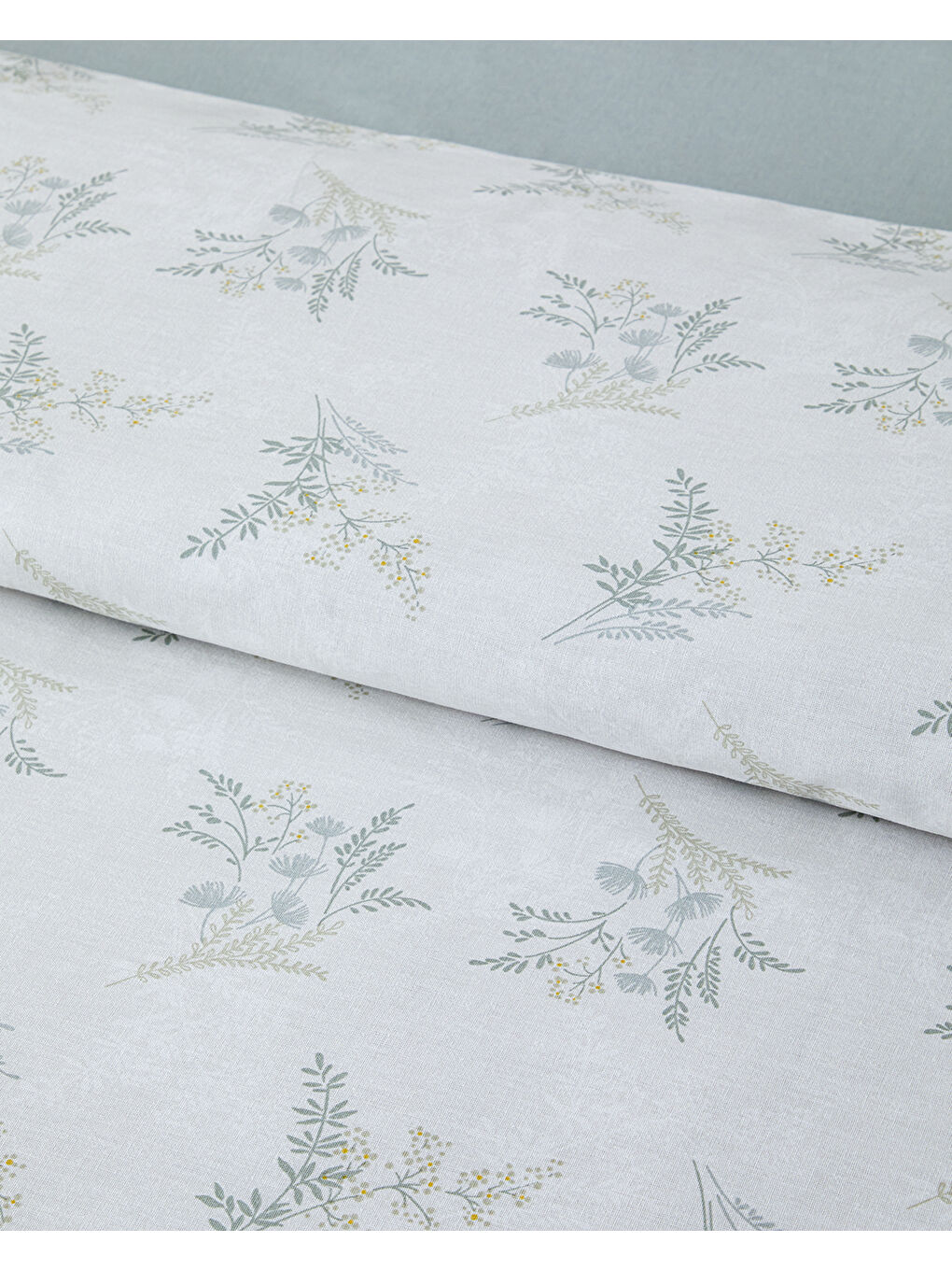 Crispy Bloom Pamuklu Ranforce Tek Kişilik Nevresim Takımı 160x220 cm Yeşil-3