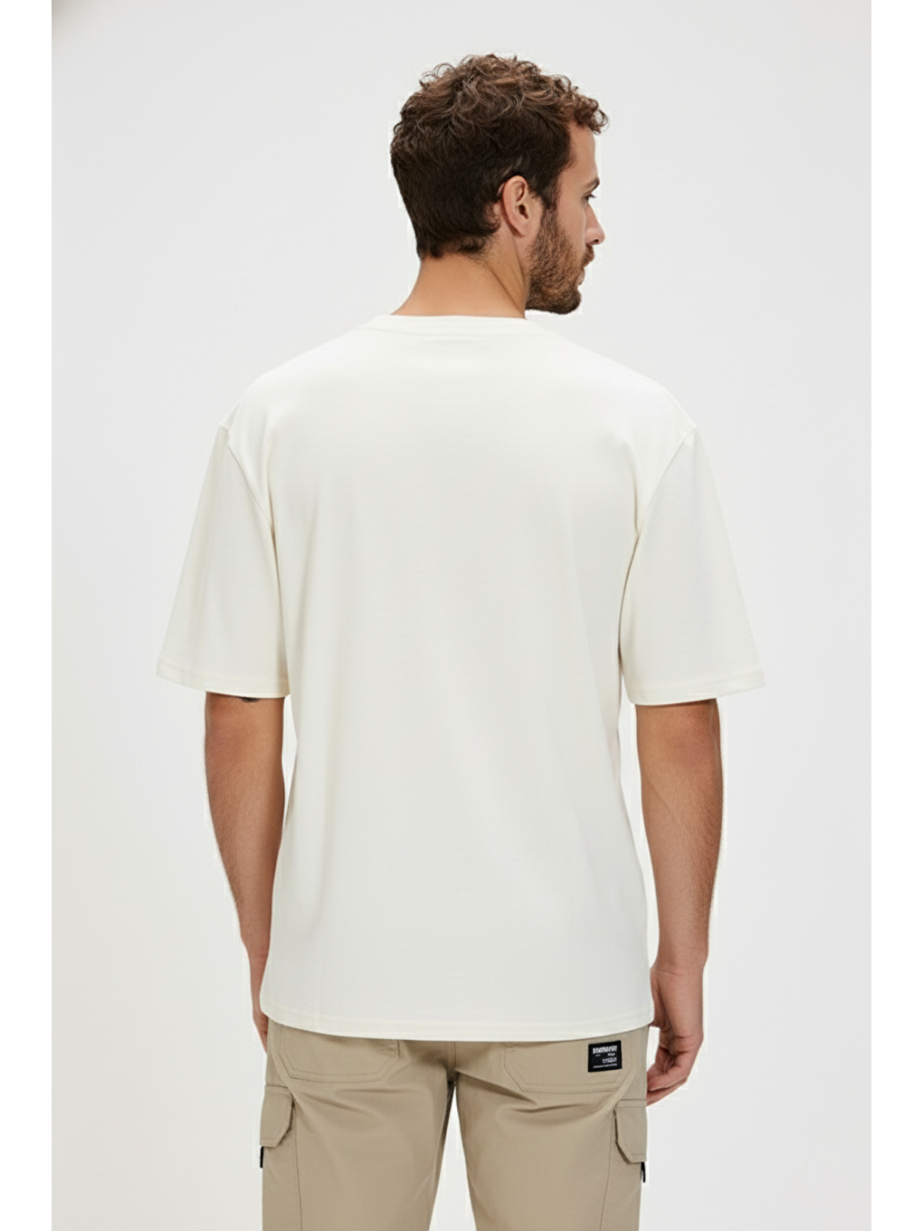 Blooms Beyaz Erkek Baskılı Tişört-1