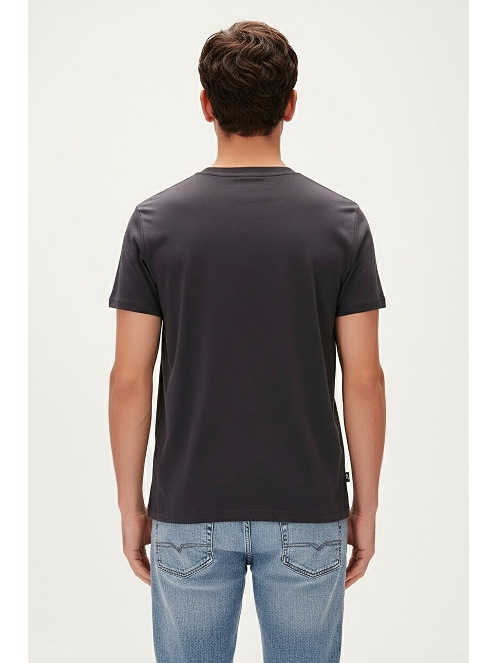 Drawıng Fish Antrasit Erkek Baskılı Tişört-2