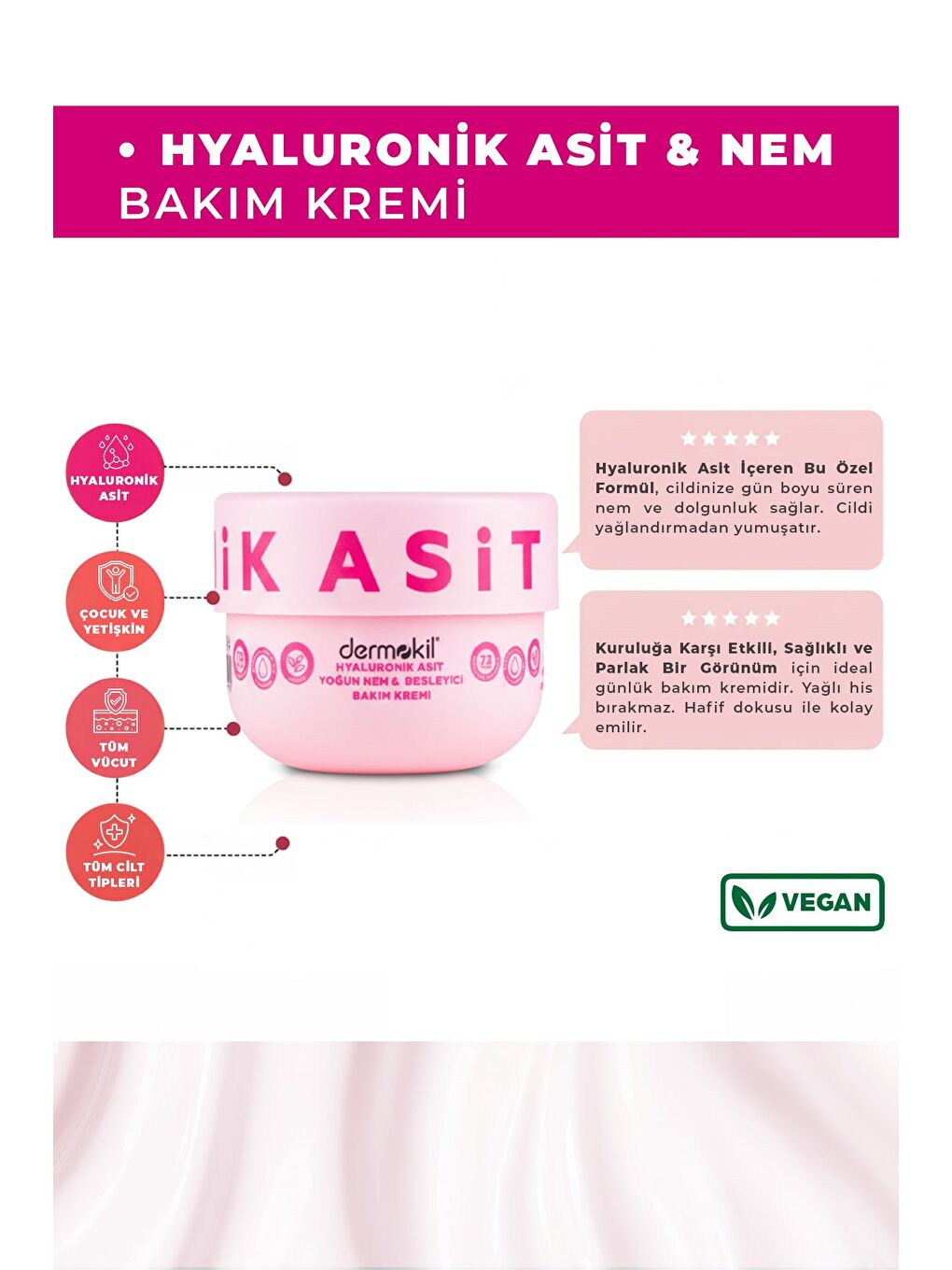 Hyaluronik Asit Yoğun Nem ve Besleyici Bakım Kremi 250 ml-2
