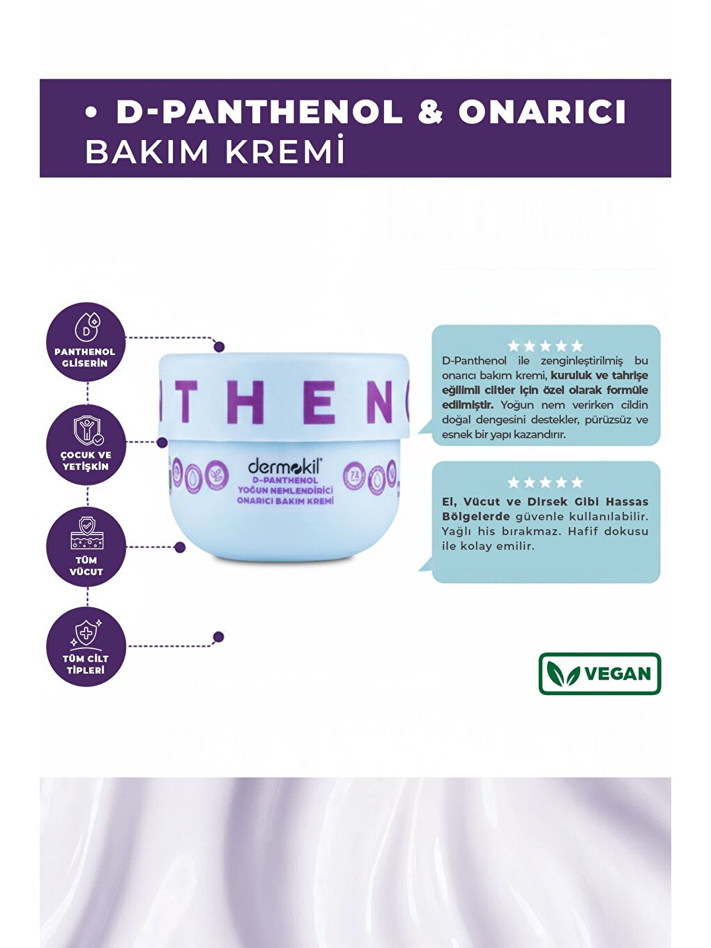 D-Panthenol Yoğun Nemlendirici Onarıcı Bakım Kremi 250 ml-2