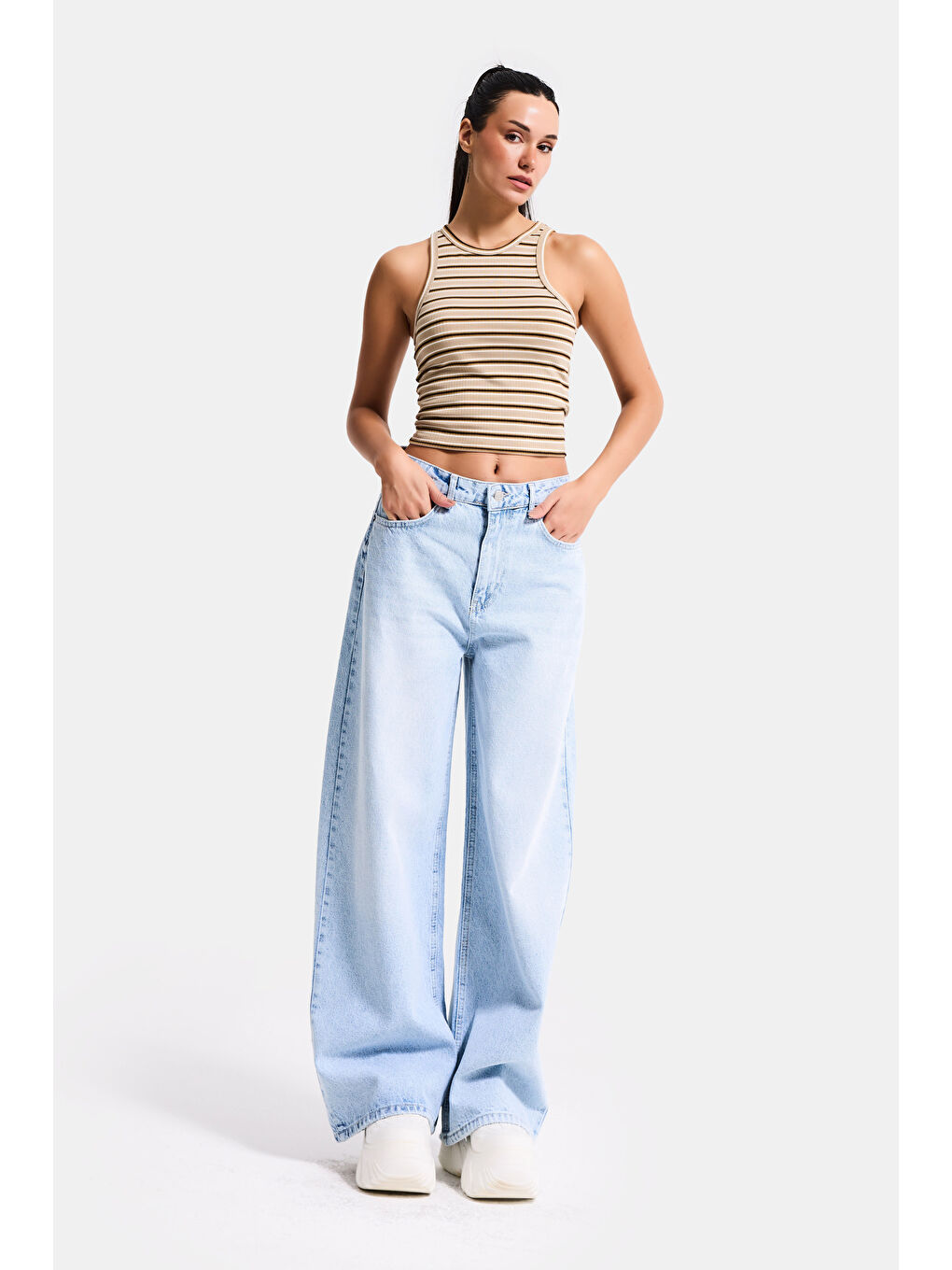 Mavi Kadın Ice 4s6-3 Süper Baggy Fit Bol Kesim Orta Bel Denim Jean-4