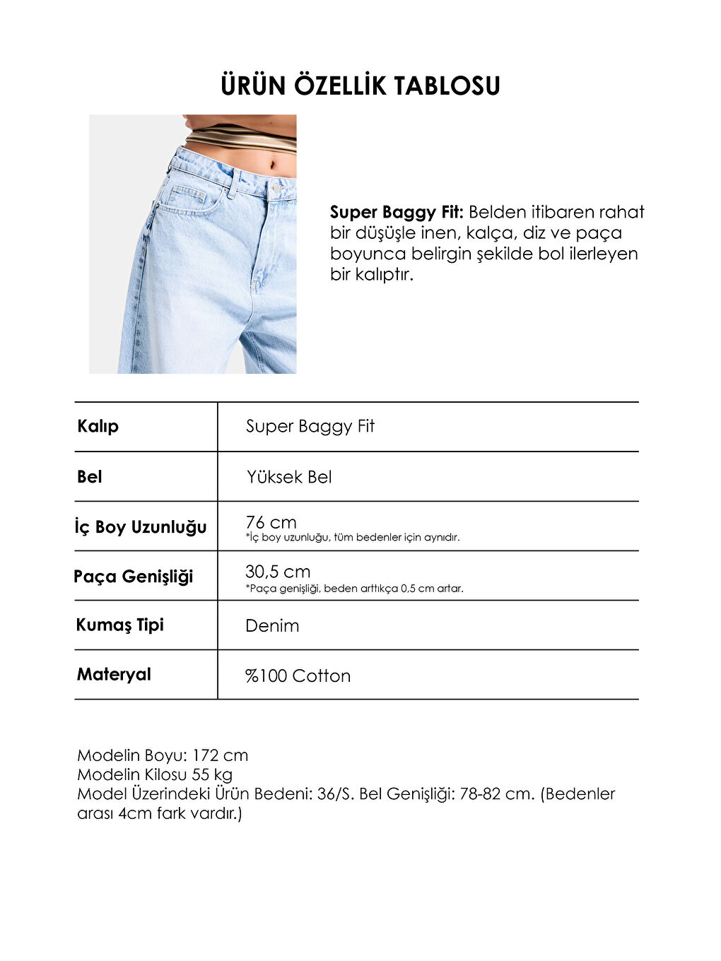 Mavi Kadın Ice 4s6-3 Süper Baggy Fit Bol Kesim Orta Bel Denim Jean-5