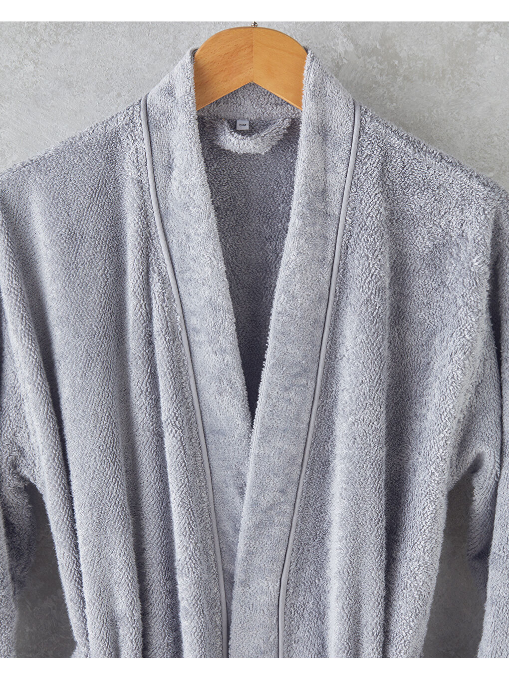 Melinda Bambu Pamuk Bornoz Koyu Gri-1