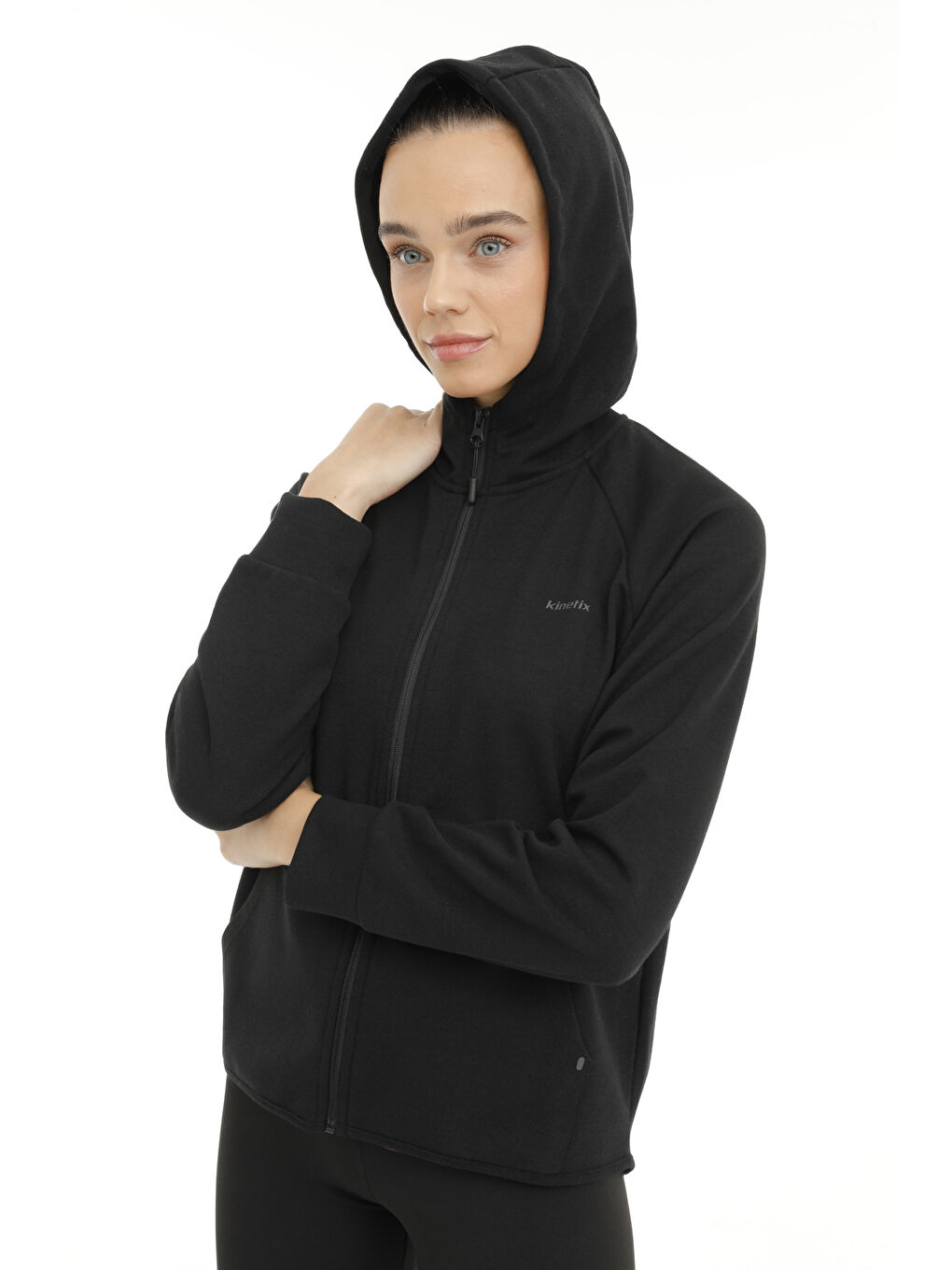 WL LORA 18SN644 3PR Siyah Kadın Eşofman Üstü-1