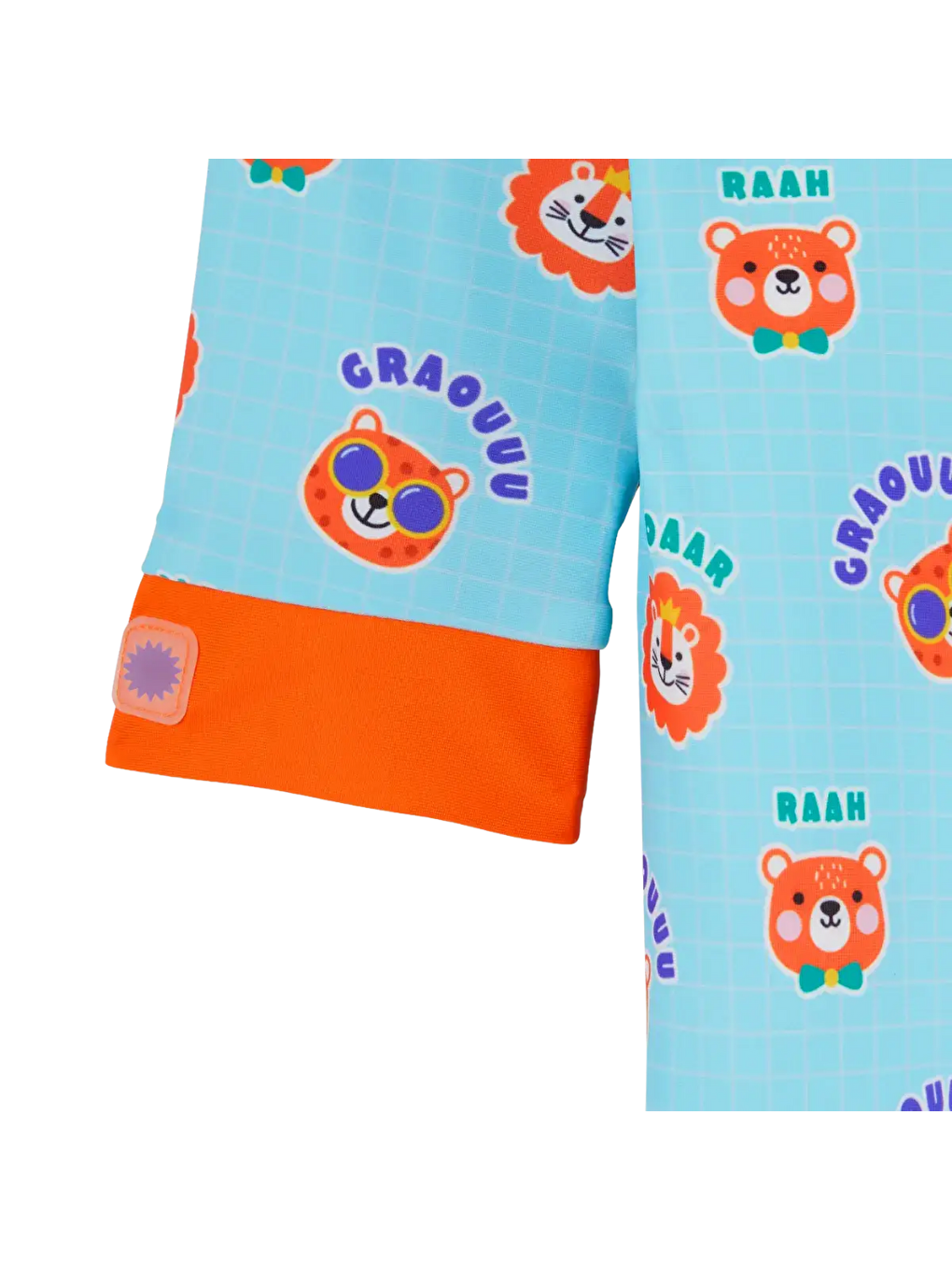 Mavi Bebekler için UV Korumalı Şortlu Mayo Animal Blue-3