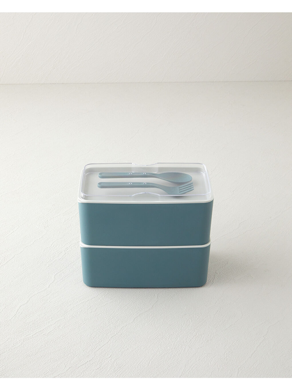 Mezaluna Time Plastik 2 Katlı Lunch Box 1 L- 1 L Yeşil-1