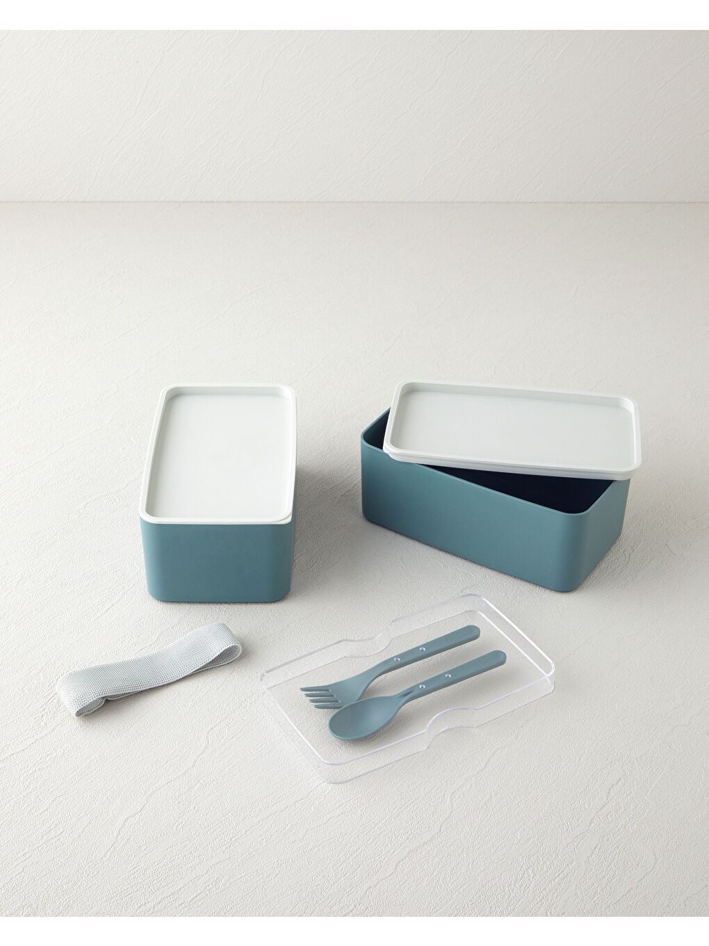 Mezaluna Time Plastik 2 Katlı Lunch Box 1 L- 1 L Yeşil-2