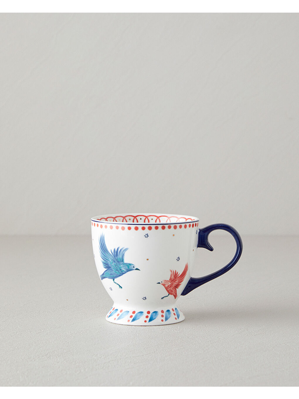 Carnaval Birds New Bone China Kupa Mavi