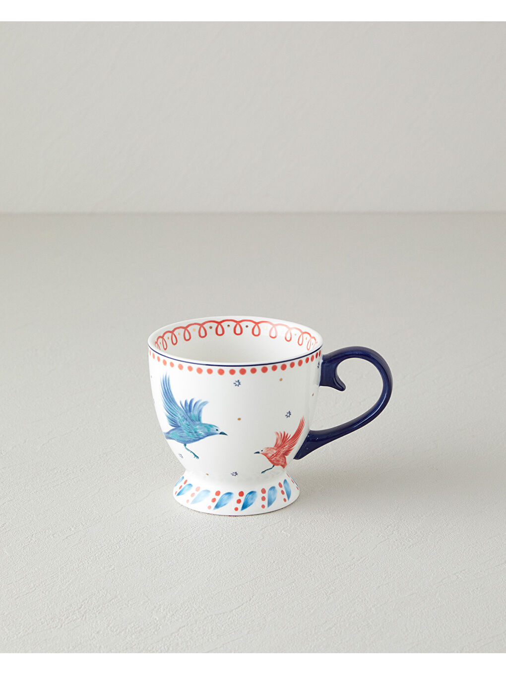 Carnaval Birds New Bone China Kupa Mavi-1