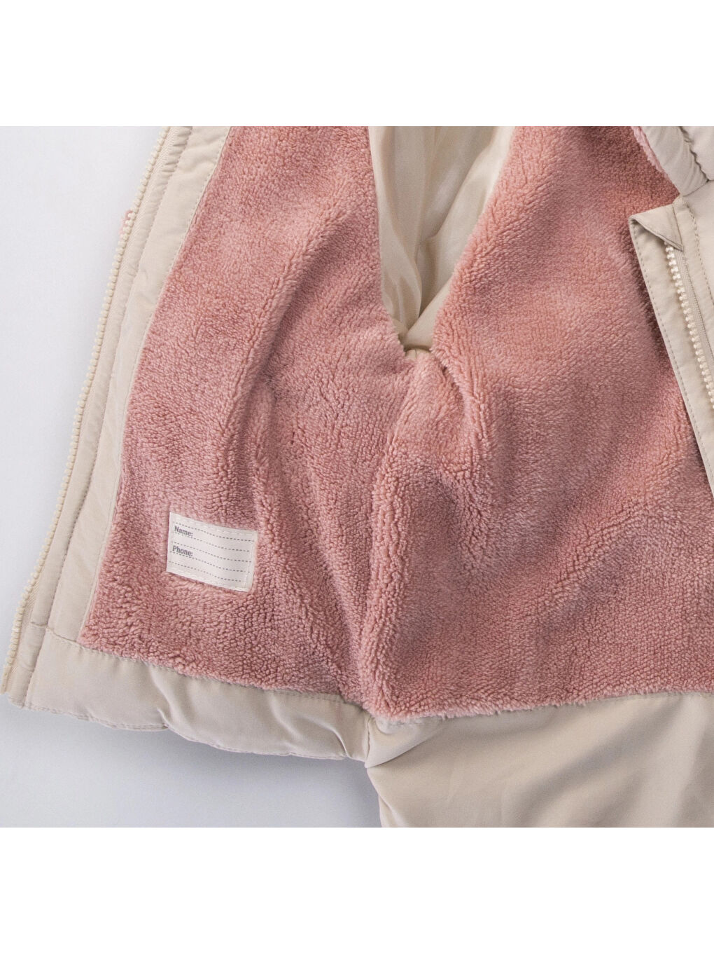 Bej Tavşan Kulaklı Kız Mont 50327-2