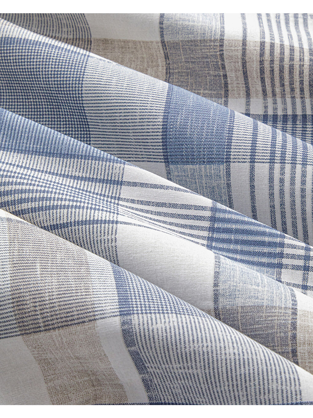 Fresh Tartan Kolay Ütülenir Çift Kişilik Nevresim Takımı 200x220 cm Mavi-5