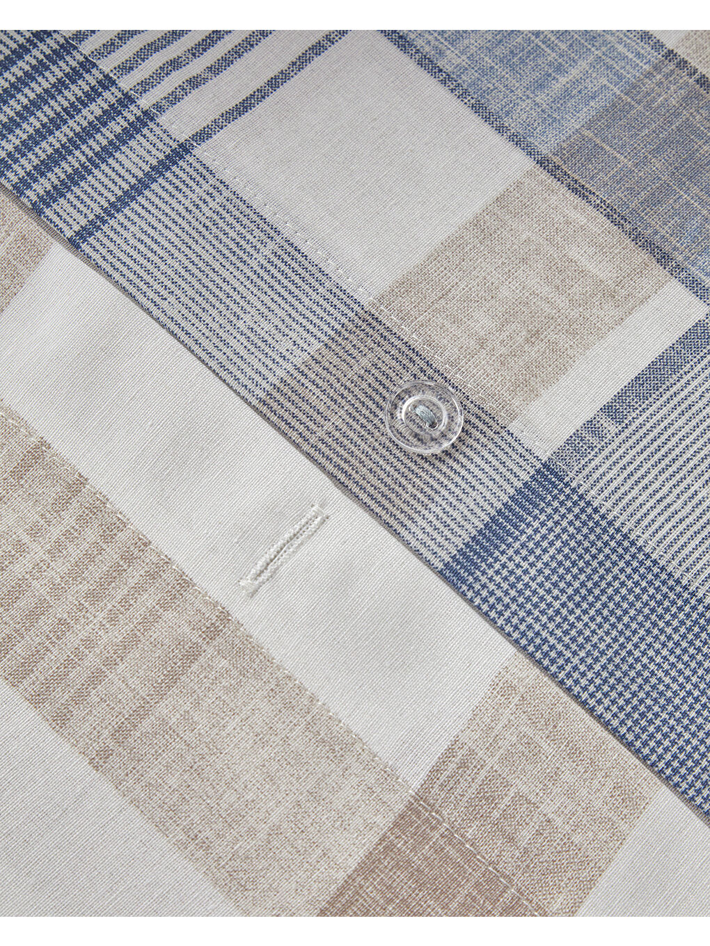 Fresh Tartan Kolay Ütülenir Çift Kişilik Nevresim Takımı 200x220 cm Mavi-6