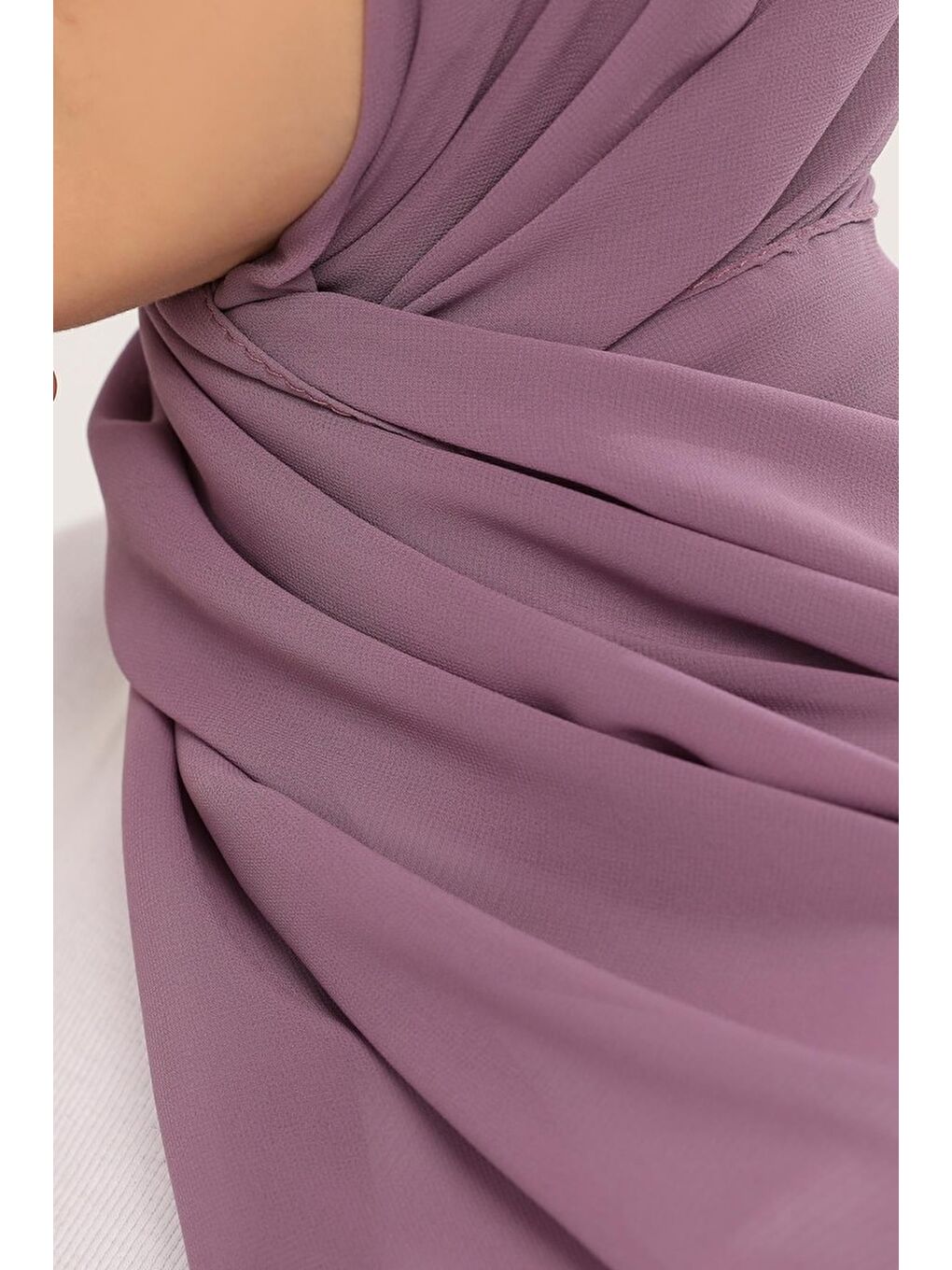 Pembe Hazır Pratik Lüks Boyunluklu Boneli Şifon Şal-3