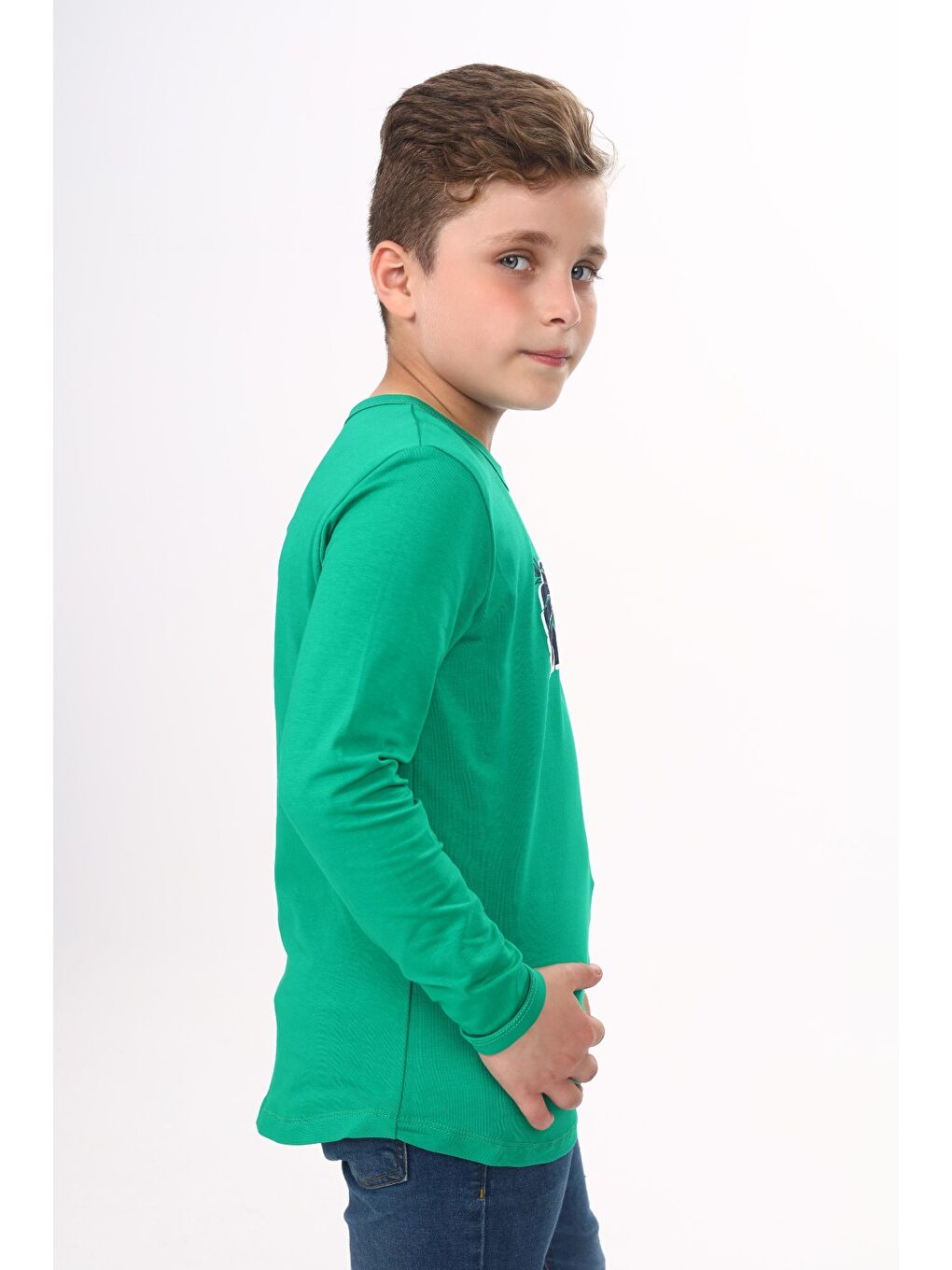 Gri Erkek Çocuk Baskılı Tişört-2