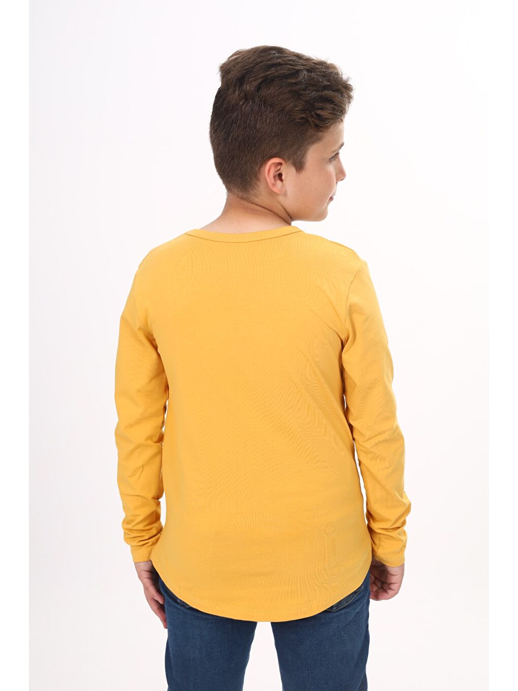 Sarı Erkek Çocuk Baskılı Tişört-2