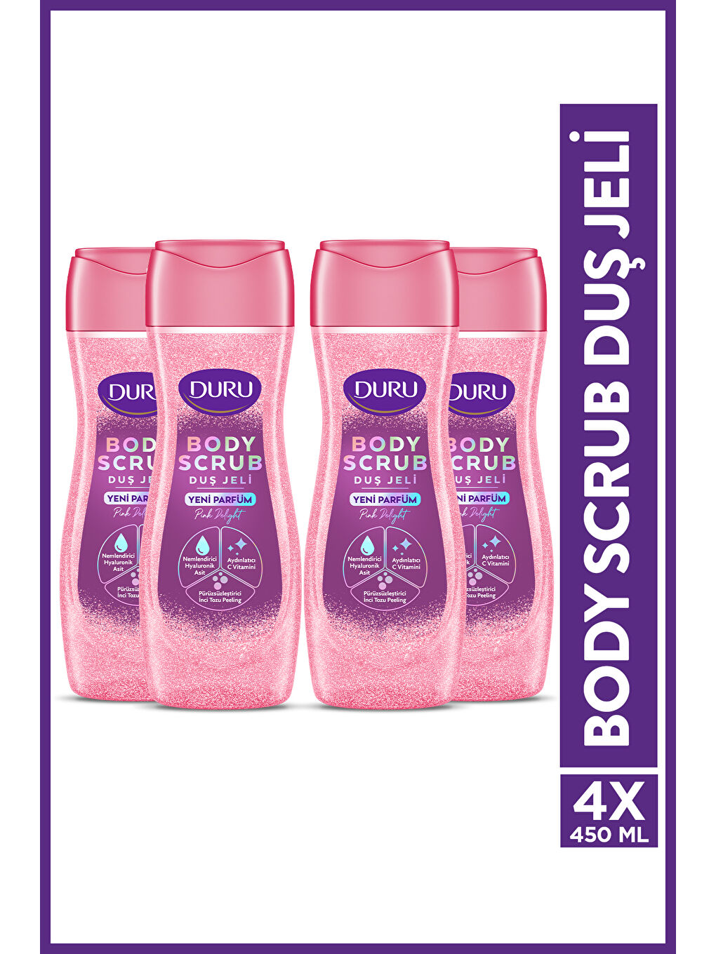 Body Scrub Pınk Delıght Duş Jeli 4X450 Ml
