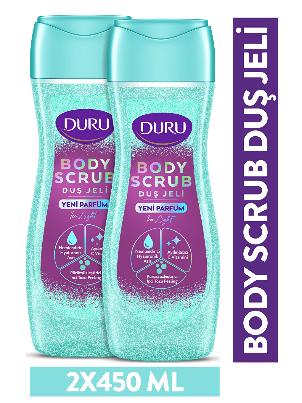 Body Scrub Ice Lıght Duş Jeli 2X450 Ml