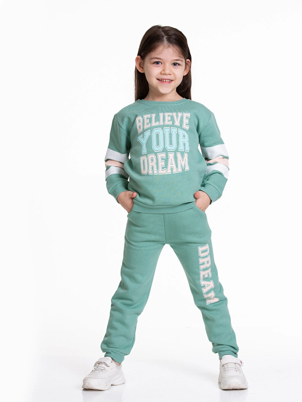 Yeşil Dream Baskılı Kız Bebek Takım 54327-3